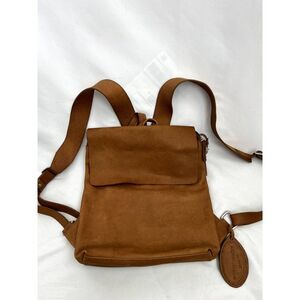 Casual Chestnut Suede Backpack - Everyday Convertible Carry
